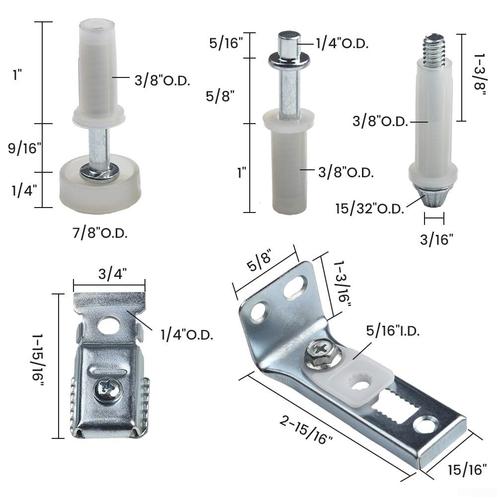 Easy To Install Door Hardware Repair Metal Nylon White