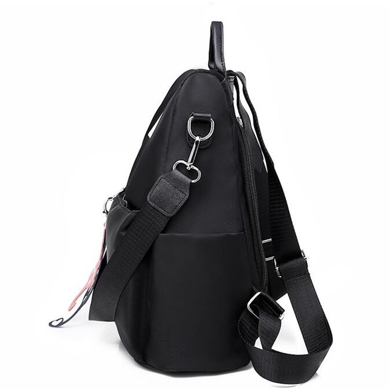Oxford Backpack for Women High Capacity Anti-theft Zipper Travel Large Daypack Pendant
