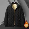 Windproof Lamb Wool Thickened Autumn and Winter Sports Business Leisur Warm Cotton Clothing Men's Zipper Jacket Top