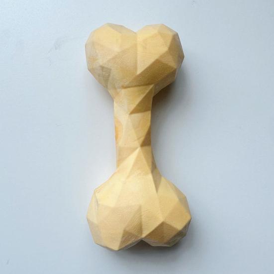 Граненый Костяной Игрушечный Пес Резиновая Игрушка-Жевалка для Собак Очищающая Зубы Костяная Игрушка для Собак для Агрессивных Грызунов Щенячьи Зубы Интерактивная Игра Апорт