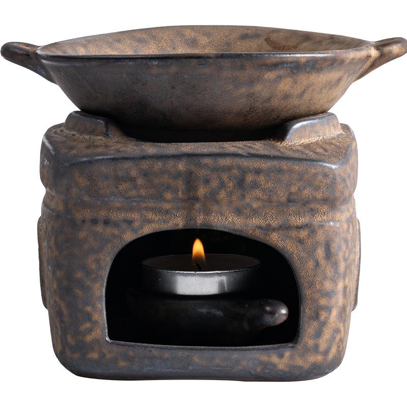 Аромалампа с ложкой для свечи Современный керамический аромадиффузор для ароматерапии, подставка для восковых кубиков, аромалампа для спальни