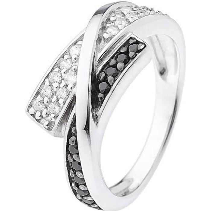 Demie alliance - LOLA VAN DER KEEN - LOVA - 4 mm - Oxyde de zirconium - Argent 925 rhodié