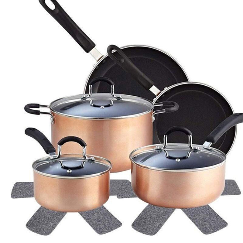 3/12 шт., фетровая накладка, защита для кастрюли, домашняя защита от царапин, антипригарное покрытие, кухонная посуда, изолированный фетровый коврик для сковороды