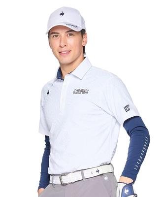 Футболка Coq Sportif с коротким рукавом, стандартная, с эластичной подкладкой, впитывающей пот и быстросохнущей, с защитой от ультрафиолета, для гольфа LG5STZ01M WH00 [Le Golf] для мужчин