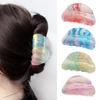 1PC Candy Colored Acrylic Grip Clip, Medium Size Semi-circular Shark Clip, Color Changing Little Fresh Girl Hair Accessory