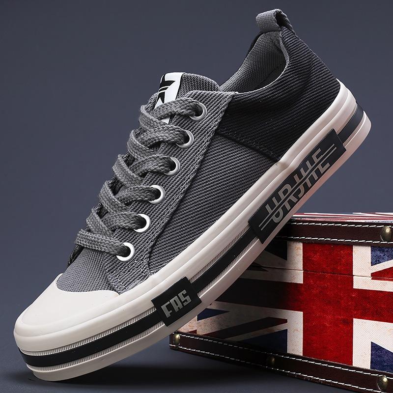 Модные брендовые мужские парусиновые туфли, дышащая мужская повседневная обувь для активного отдыха, удобные весенне-осенние тканевые туфли на плоской подошве, черные кроссовки для ходьбы