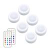Wireless LED Puck Lights RGBW Battery 13 Color Remote Control Dimmable Cabinet Light For Close Wardrobe Stair Hallway Night Lamp
