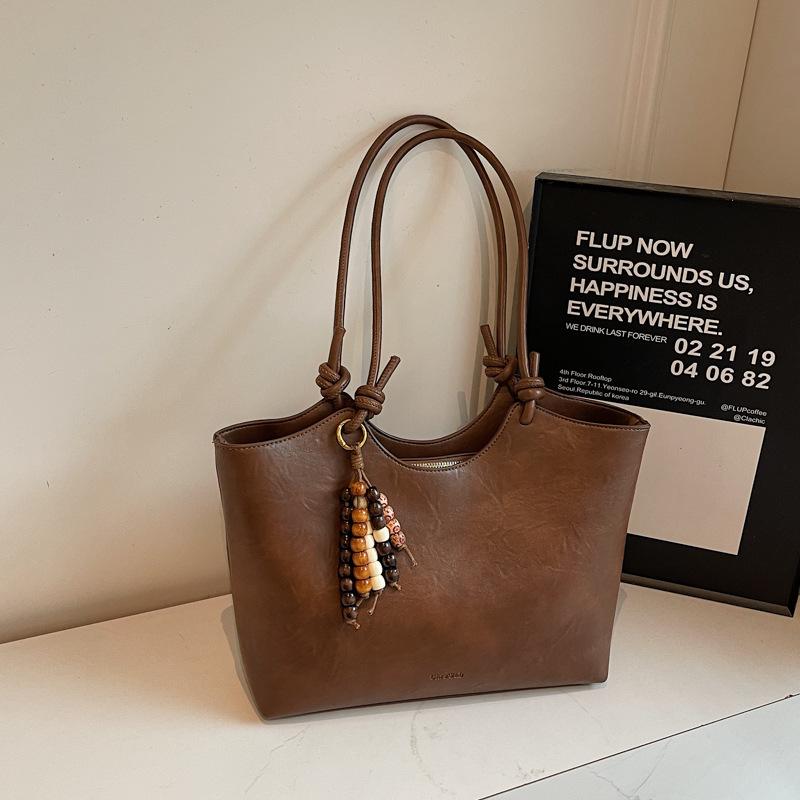 Ретро Сумка-подмышка с высокой привлекательностью, Вместительная сумка для поездок на работу, Простая сумка-тоут через плечо