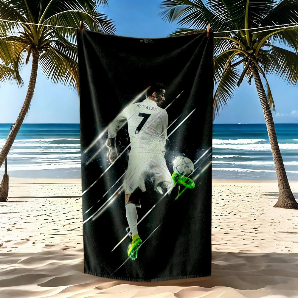 Cristiano Ronaldo Beach Towel Quickdry Soft Microfiber Comfortable Lightweight Perfect For Traveling Yoga Camping And Swimming