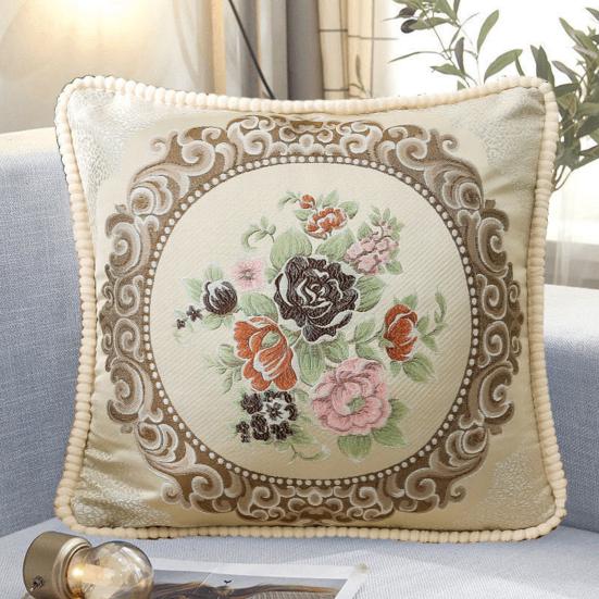 Квадратная наволочка, модная вышивка, мягкая текстура, квадратная наволочка 45x45 см, квадратная наволочка с цветочным узором, украшение для дивана