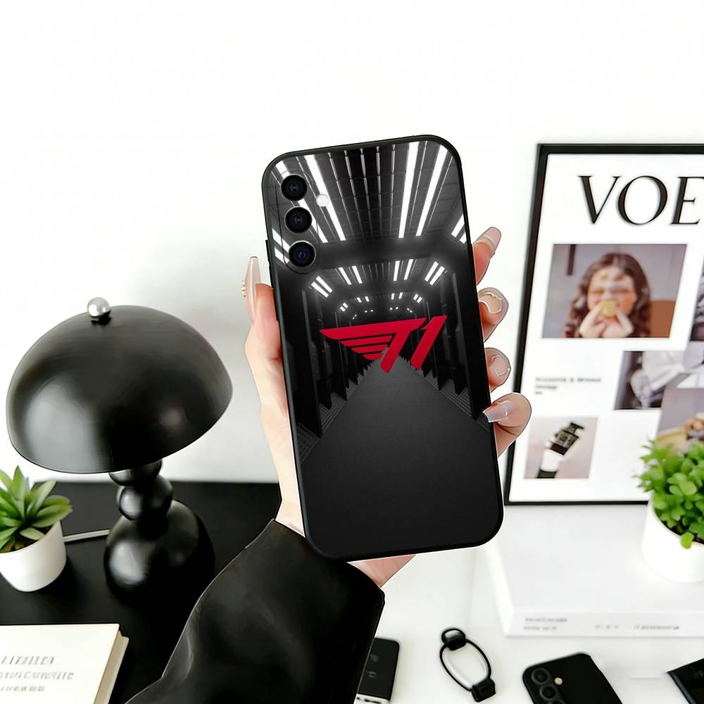Крутой чехол для телефона с дизайном E-gaming t-T1, черный силиконовый, мягкий, для Samsung Galaxy A73, A72, A71, A70, A53, A52, A51