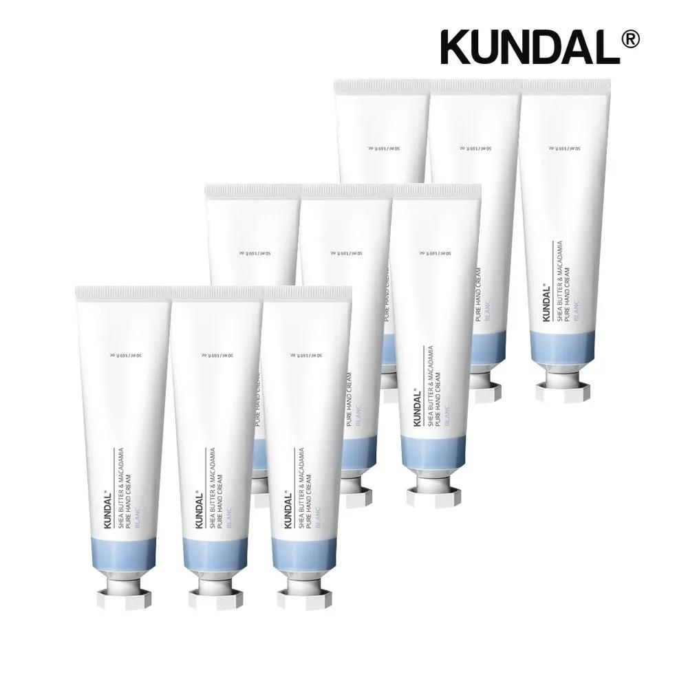 KUNDAL Shea Butter & Macadamia Pure Hand Cream Blanc 50ml x9