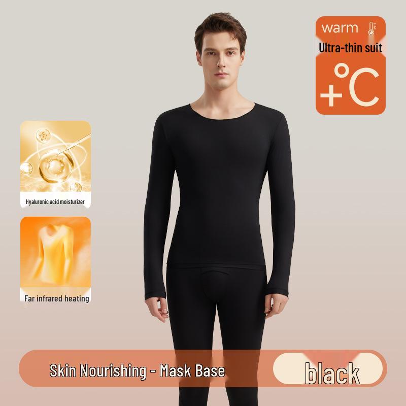 Мужской ультратонкий теплый комплект нижнего белья с базовым слоем на основе гиалуроновой кислоты для осени/зимы