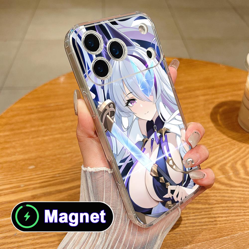 Azur Lane Unzen Прозрачный ТПУ Magsafe Чехол для Мобильного Телефона для iPhone 17 16 15 14 13 12 11 Air Pro Max Plus Mini Цветной Чехол