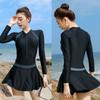 Women  Swimming Suit Long Sleeve Swim Wear Slim Fashion Black Swimsuit Surf Beachwear Plus Size Bathing Suit