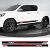2 шт. Полосы на пороги автомобиля, ПВХ наклейки для Hilux 4x4 Off Road, Графический декор, Автоаксессуары, Виниловая пленка, Наклейки