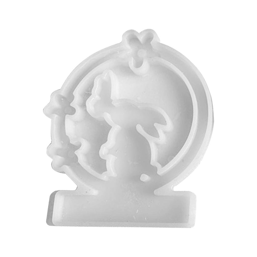 Easter Rabbit Candle Holder Mold with Base for Making Easter Decoration Candle Holder Tealight Holder Table Ornament