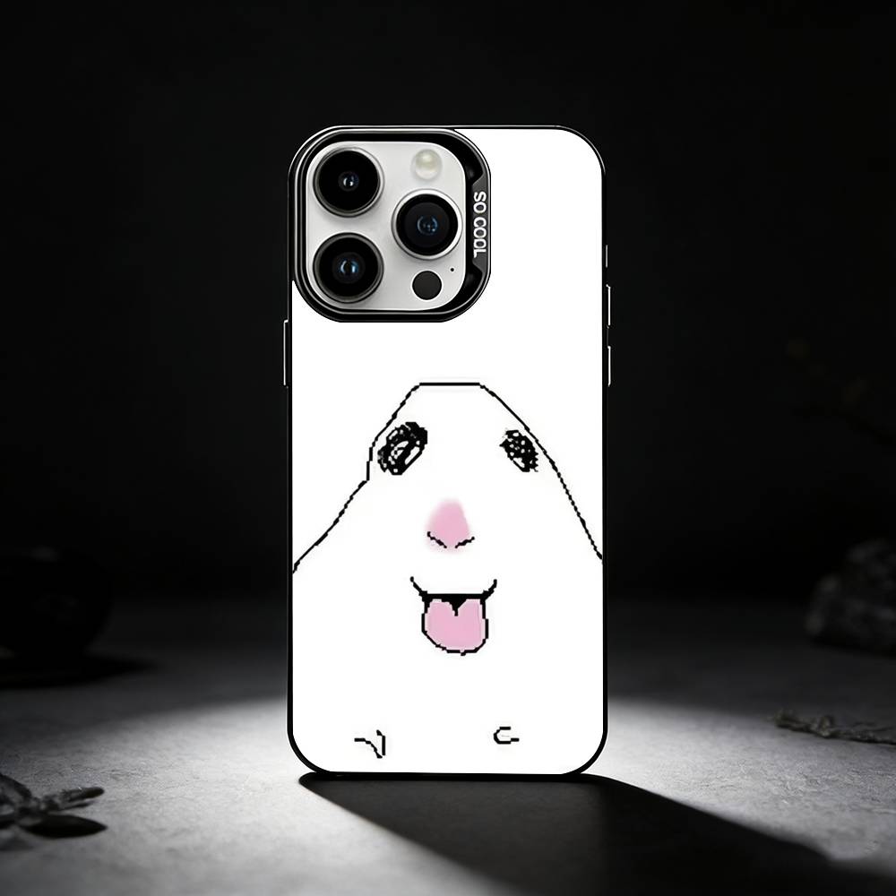 Забавный хомяк Чехол для телефона Для iPhone 17,16,15,14,13,12,11 Plus,Pro Max,XS,Цветной серебристый чехол для телефона
