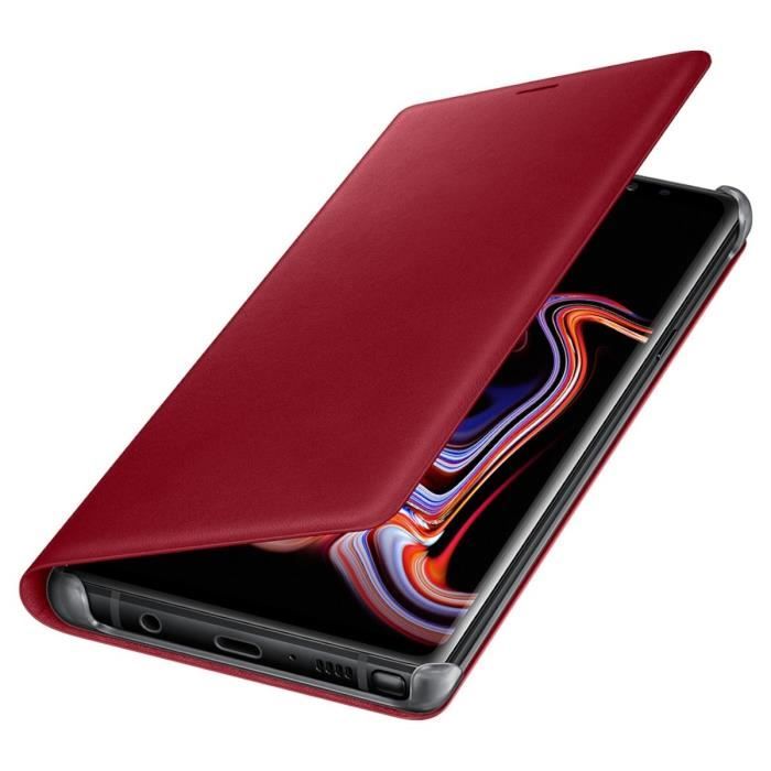 SAMSUNG Flip Wallet cuir Rouge