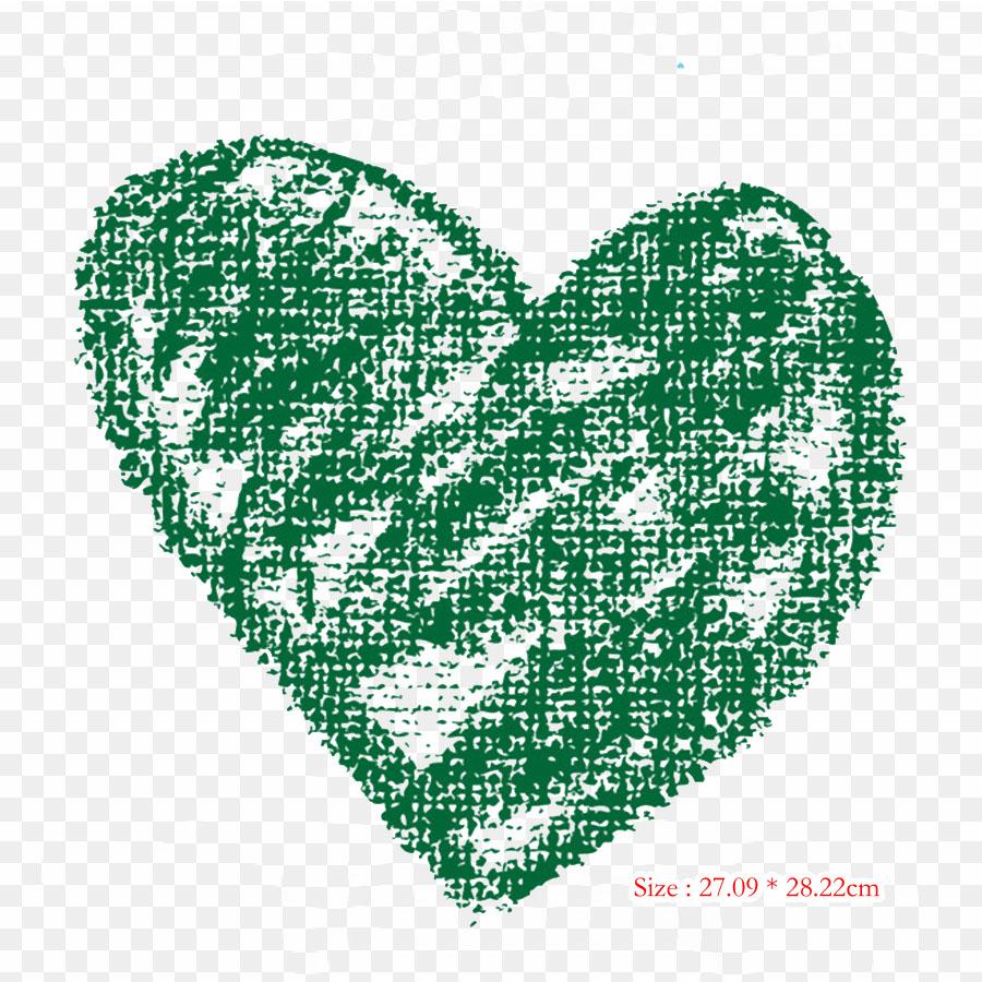 Chalk Heart Drawing Drawing Chalk Iron On Heat Transfer Printing Vinyl Patches Sticker for Clothes DIY Appliques Washable Patches