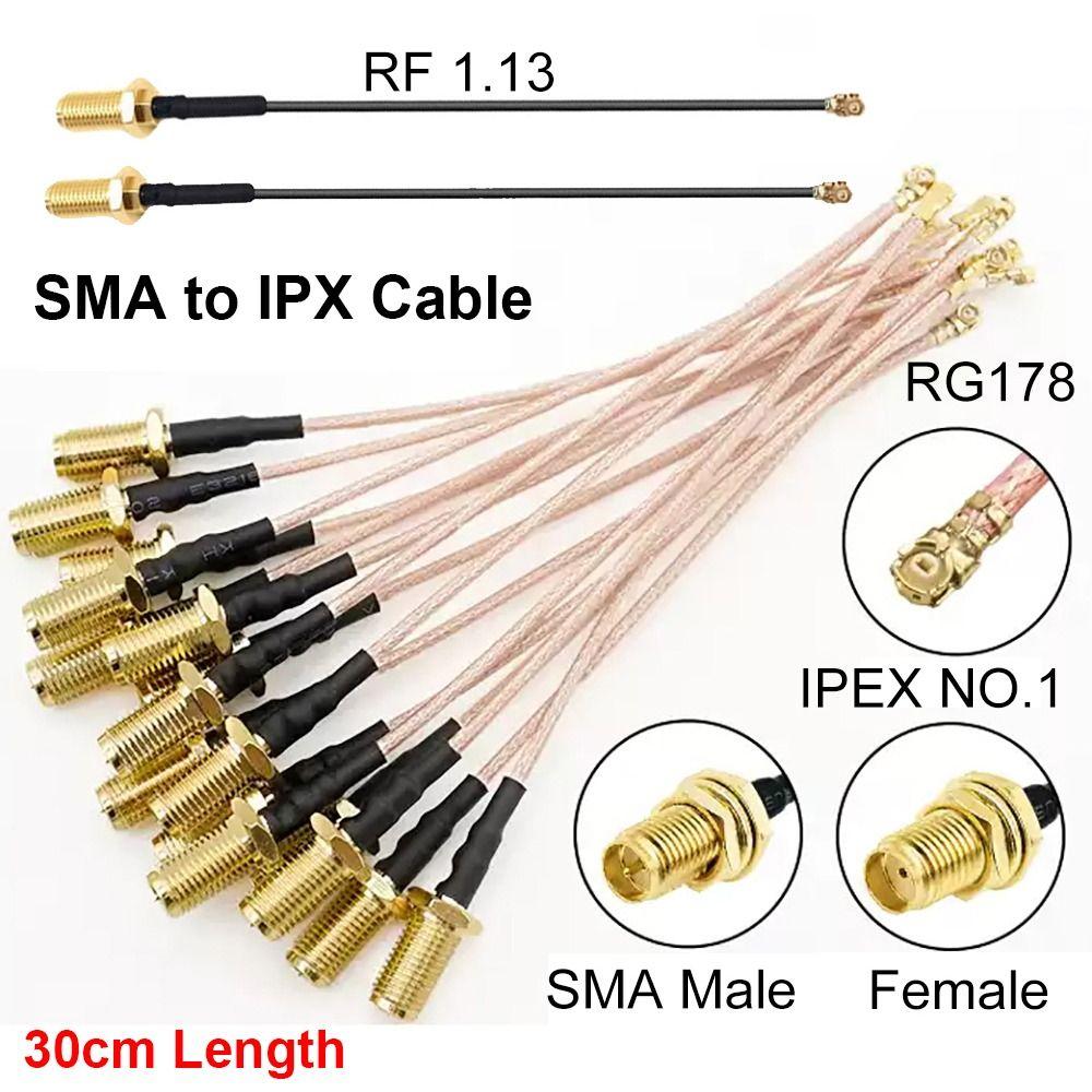 1Pcs 30cm SMA to IPX Cable RG178 U.FL IPX Coax Cable Coaxial Cable Adapter for Wifi Router GPS AP
