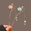 Flower Hairpin Pearl Tassel Antique Style Elegant Hair Stick Simple Disc Hair Pin Cheongsam Hanfu Hair Accessories for Women