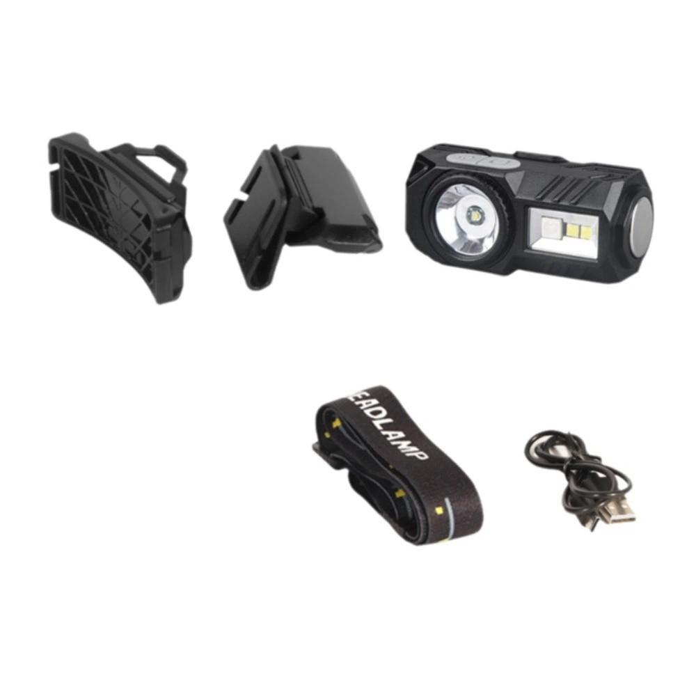 Multiple Lighting Modes Super Bright LED Headlamp USB Rechargeable Clip-on Hat Flashlight Cycling