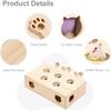 Cat Toys Interactive Whack-a-mole Solid Wood Toys for Indoor Cats Kitten Catch Mice Game Self Entertainment Cat Supplies