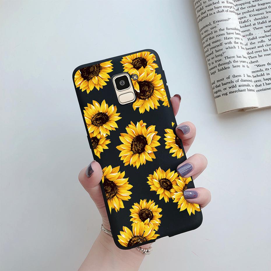 Чехол для Samsung J6 2018 J600F Мягкий силикон Милое Сердце Цветок Чехол для Samsung Galaxy J6Plus 2018 J6+ J6 Plus J610F