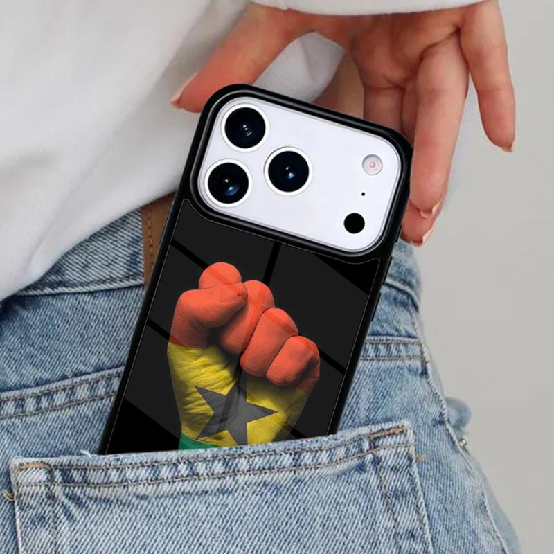 Ghana Flag Phone Case for iPhone 16e 15 14 13 12 17 Pro Max Plus Air 17pro Cover Coque