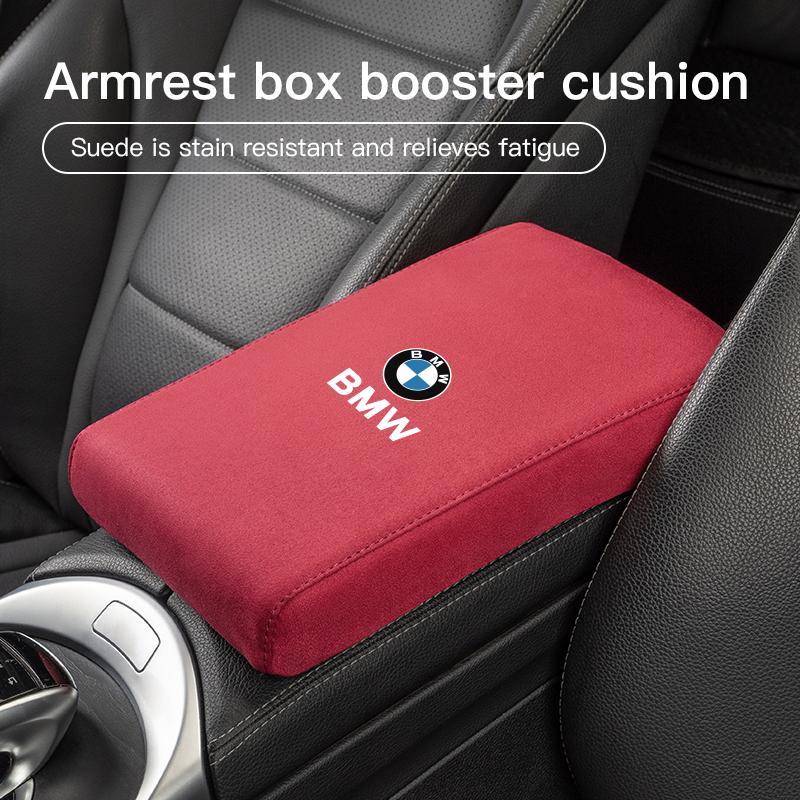DSJW3 Car Suede Armrest Cover Cushion Armrest Box Protective Pad For BMW X1 X3 X4 X5 E46 E90 F20 E60 E39 F10 M1 M2 M3 M5 M6 E87 M E36