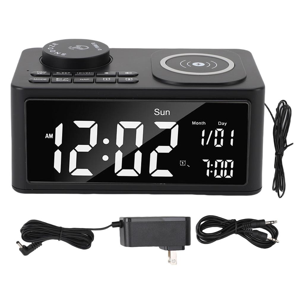 Беспроводное FM-радио Bluetooth-динамик Четкий цифровой дисплей Будильник Звонки Hi-Fi Звук Bluetooth-динамик для спальни