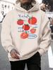 Ketchup Sweet Tomato Fruit Print Hoodies Male Soft Pocket Pullovers Fleece Multicolor Hoody Autumn Comfortable Mens Sportswear
