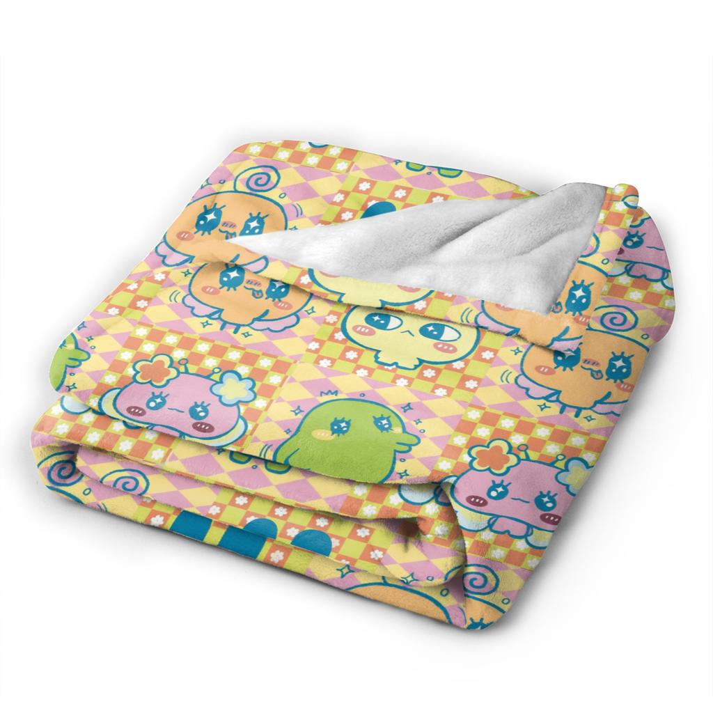 Tamagotchis Mametchi Chamametchi Flannel Blanket Awesome Throw Blankets for Home 150*125cm Bedspread