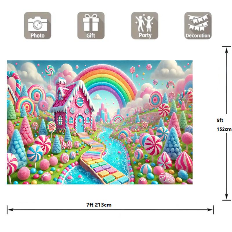 1PC, Sweet and Dreamy Candy Banner, suitable for photography, movies, and events, perfect choice for spring/summer