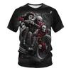 Vintage Horror Skull 3d Print Men's T-shirt Summer Classic Casual O Neck Short Sleeve Fashion Loose Oversized Tops Tee Shirt Men