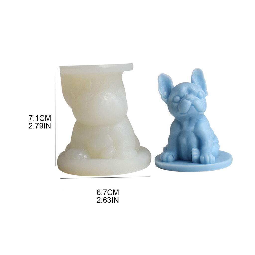 Милый бульдог-свеча, силиконовая форма, форма для шоколадных конфет для Diy, форма для десерта, ледяной глыбы, инструмент для выпечки кексов ручной работы