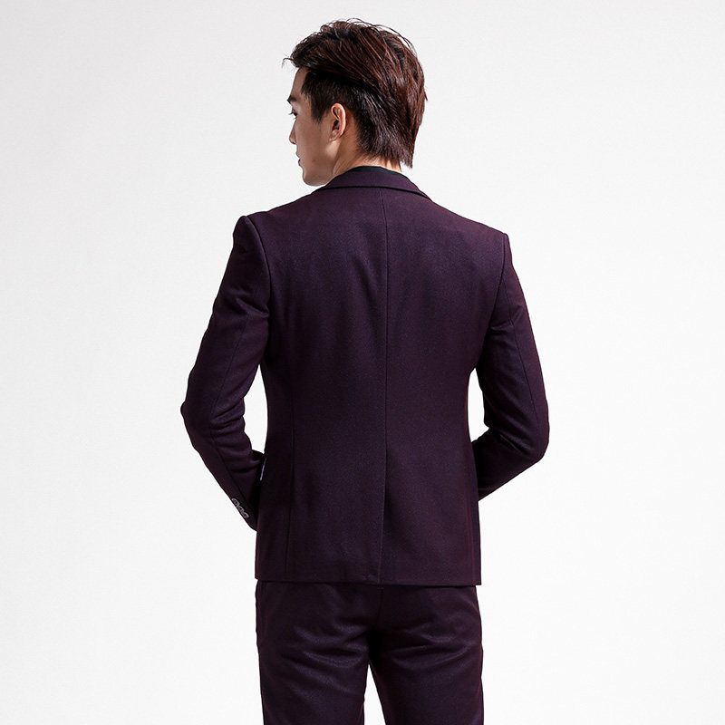Menseye Menseye Purple-Red Slim-Fit Suit