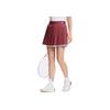 Fila SS24 Однотонная дышащая юбка средней посадки с трусиками, плиссированная теннисная тканая повседневная юбка, женские юбки, винно-красный A11W423303FWI
