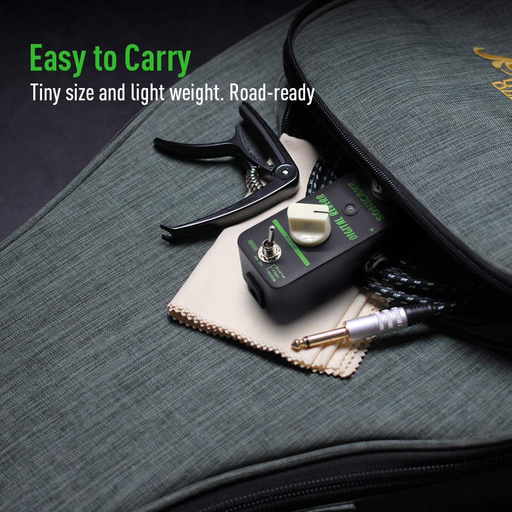 SONICAKE Delay Reverb Гитарная педаль эффектов Цифровая реверберация и