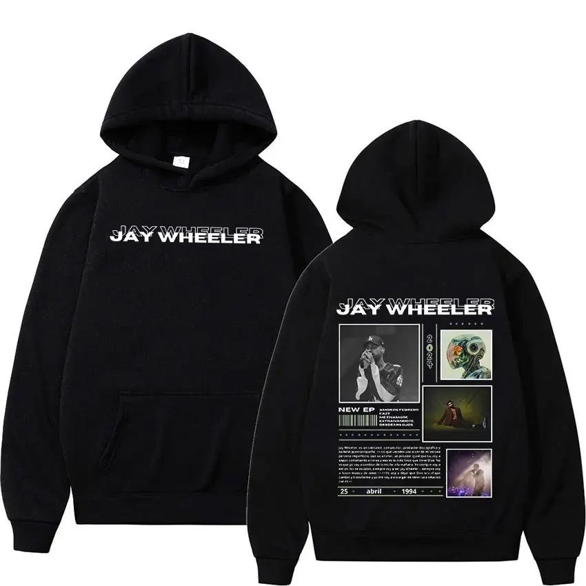 Рэпер JAY WHEELER Тур 2024 Новый Худи Мужской Хип-Хоп Мода Пуловер Толстовка Ретро Длинный Рукав Оверсайз Худи Уличная Одежда