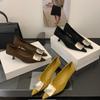 2025 New Pointed Toe Shallow Mouth Stiletto High Heel Fashion Temperament French Soft Sole Versatile Single Shoes for Women