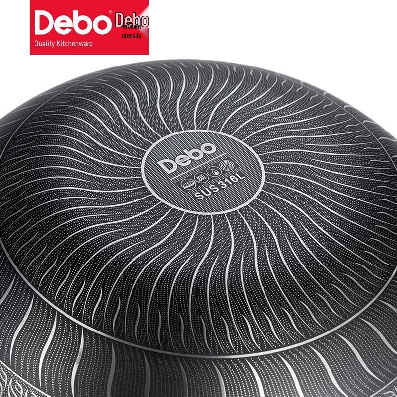 Вок Debo из нержавеющей стали 316 с сотовой антипригарной поверхностью
