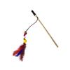 Кошачья удочка с помпоном, колокольчиком и перьями