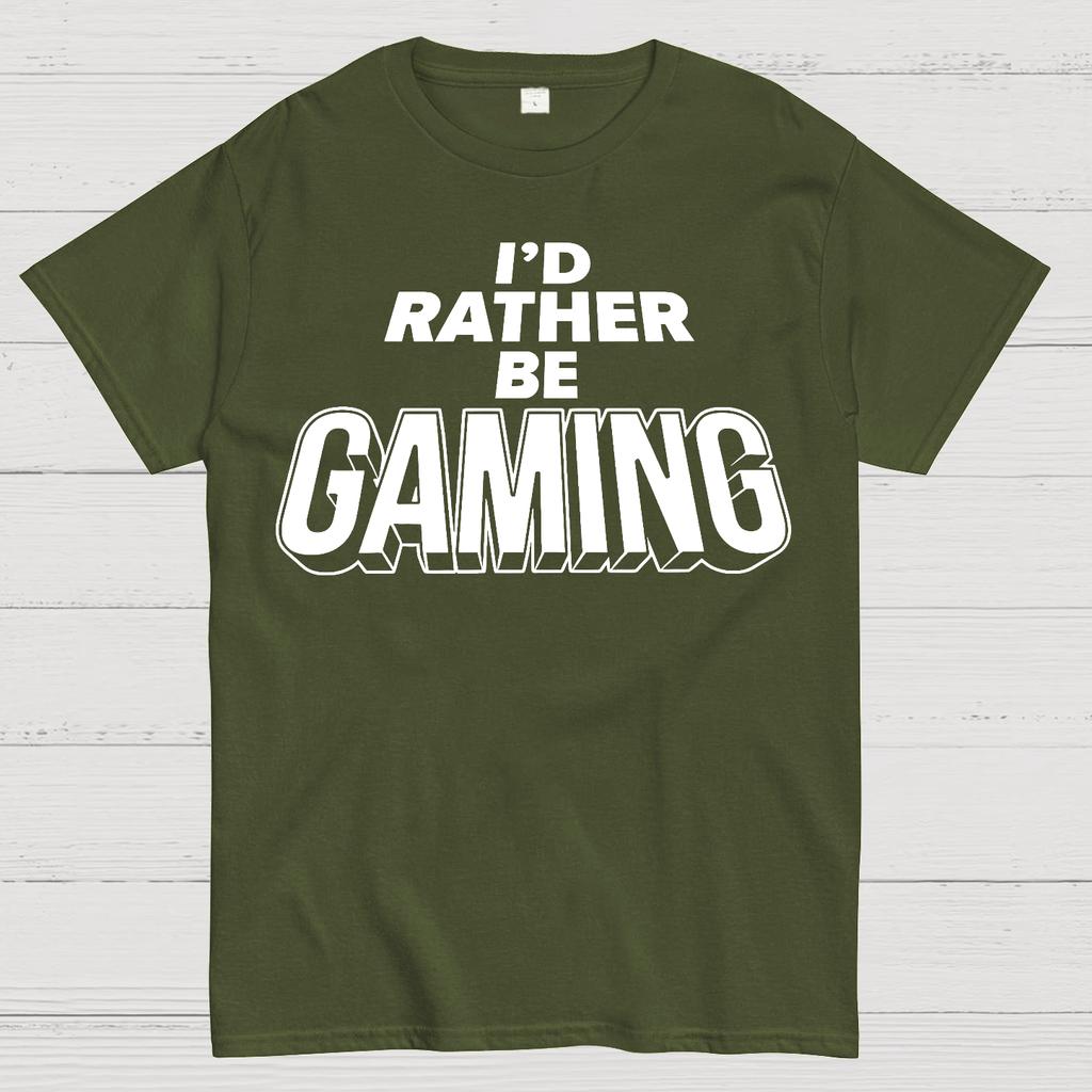 I'd Rather Be Gaming Cotton Summer Casual Cool Loose T-Shirt