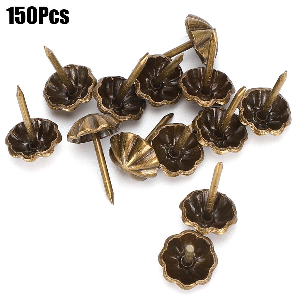 150 шт. Обивочные гвозди Ретро Глянцевый узор Декор дивана Сделай сам Аксессуары для одежды Железо 11 мм