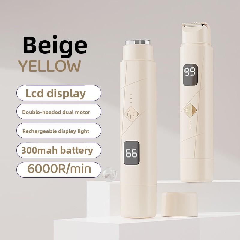 Новая беспроводная перезаряжаемая бритва с двойной головкой, портативная мини-электробритва для частных лобковых волос, женский инструмент для удаления волос