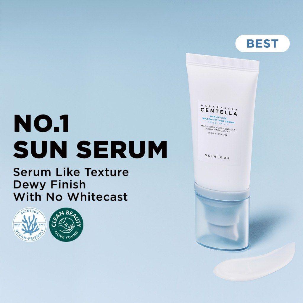Skin1004 Мадагаскарская центелла Hyalu-Cica Water-Fit солнцезащитная сыворотка 50 мл SPF50+ PA++++
