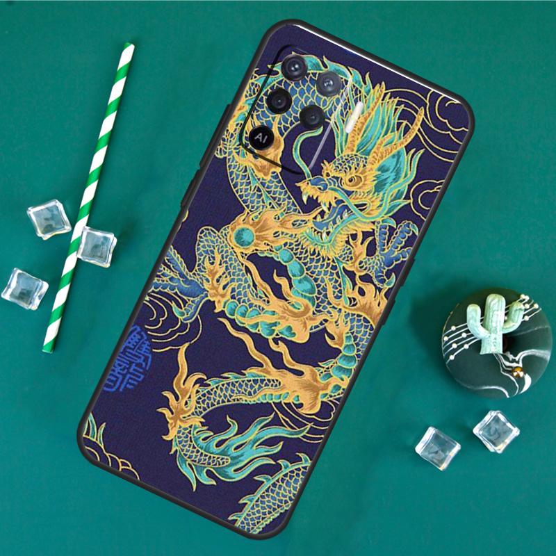 Asian Chinese Dragon Case For Oppo A60 A40 A80 A16 A76 A96 A18 A38 A58 A78 A98 A91 A15 A17 A74 A94 A54 A57S Cover