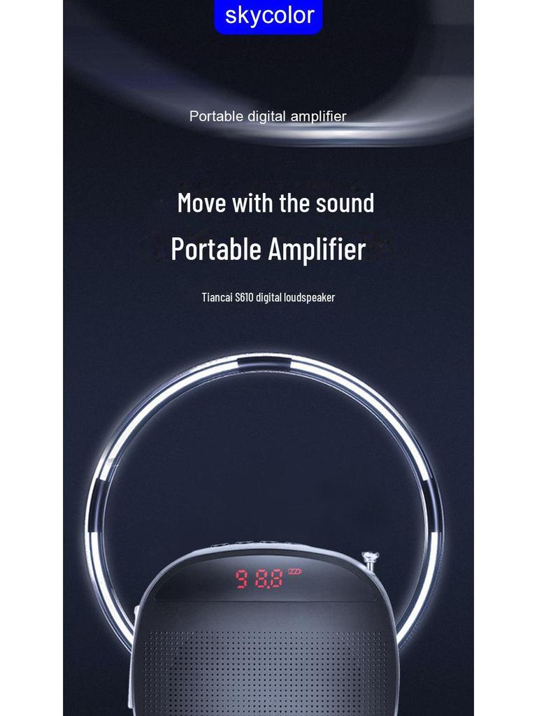 Портативная беспроводная колонка Little Bee с петличным микрофоном для учителей и танцевальных мероприятий